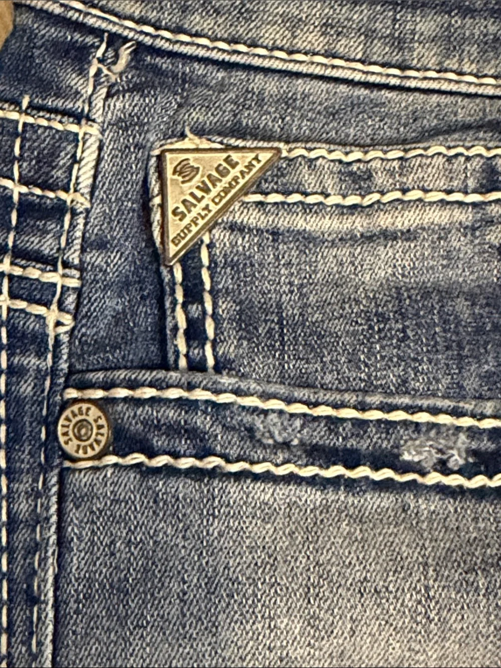 Men's Straight Fit Distressed Jeans in Blue - Casual Everyday Style